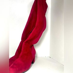 Rouge Burgundy Knee High Boots size 8